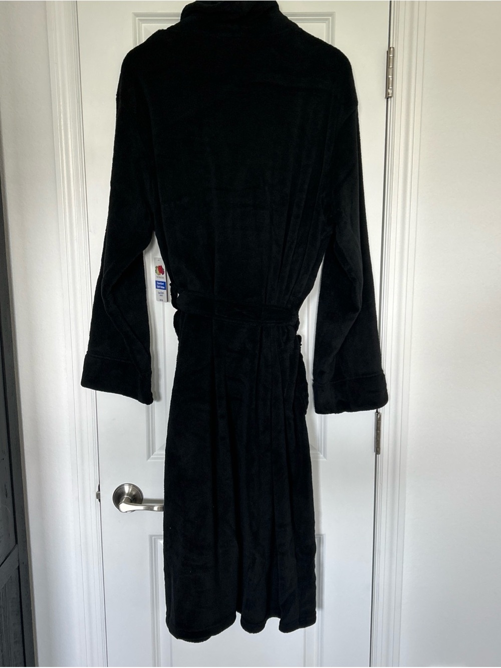 Fruit of the Loom Men's Sleep Soft Fleece Robe, One Size- Black- NWT - Picture 7 of 7